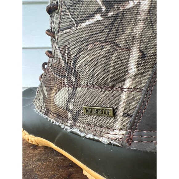 Bass Mens 8M Waterproof Duck Boots Mallard F17 Camo Textile & Rubber Upper - Picture 3 of 7